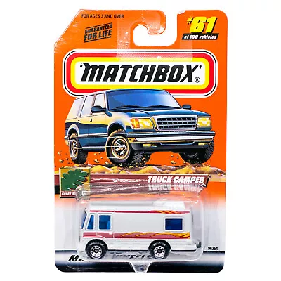 Matchbox #61 Truck Camper White Great Outdoors Series 2000 New On Card • $3.99