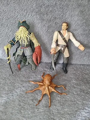 Zizzle Disney Pirates Of The Caribbean Davy Jones & Will Turner Figure 7.5  • £14.99