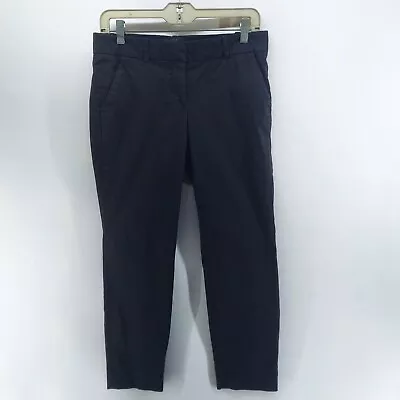 J Crew Cafe Capri Women's Pants Size 0 Black Ankle Pants Casual Flat Front Work • $20