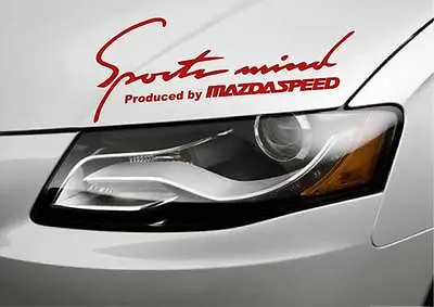 Sports Mind Produced By MAZDASPEED 3 5 6 RX8 Mazda Decal Sticker Emblem Logo RED • $24.99
