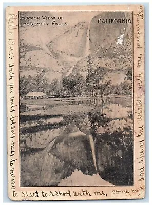 1907 Mirror View Of Yosemity Falls Mariposa County California CA Posted Postcard • $14.98