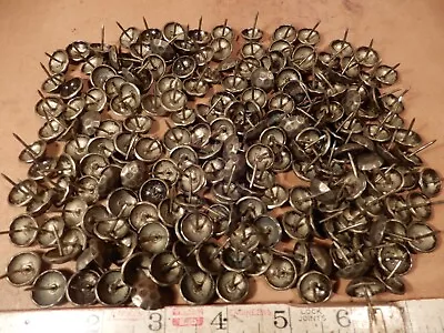 Lot Vintage Tack Nails Ornate Furniture Upholstery Fasteners Brass Plated Steel • $10.98