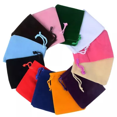 Bulk Sale! Velvet Drawstring Bags Velour Pouch Jewelry Baggie Wedding Gift Bag • $7.96