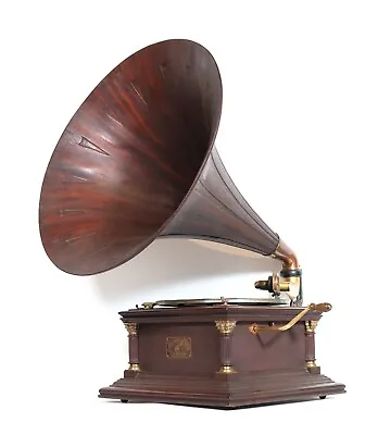 1905 Victor 6 / VI Phonograph W/Original Victor Spear Tip Wood Horn * Excellent • $5750