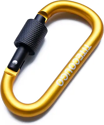 TITECOUGO Aluminum Alloy D-Ring Locking Carabiner Key Chain Clip Hook Multiple C • £4.99