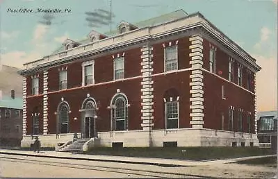 Postcard Post Office Meadville PA 1911 • $20