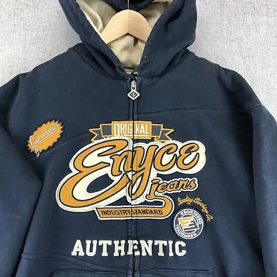 Vintage Original Enyce Jeans Full Zip Hoodie Jacket Size XL / 2XL Embroidered • $69.95