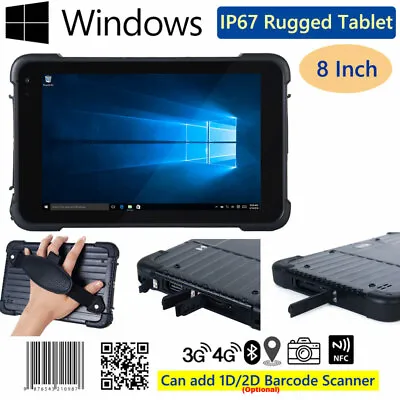 WIFI 4G LTE Windows 10 Rugged Tablet PC Waterproof Industrial Phone 2D Scanner • $846.73