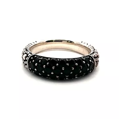 Michael Dawkins Sterling Silver Starry Night Black Spinel Band Ring Size 5-A2444 • $49.99