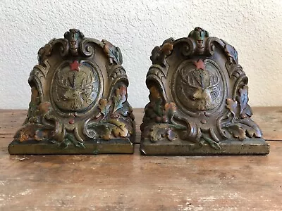 B.P.O.E. Elks Bronze Clad Bookends Over A Century Year Old! • $99