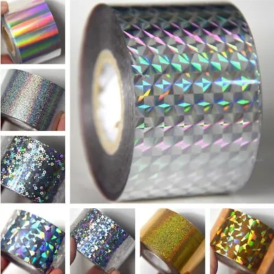 120m Laser Silver Glass Hot Stamping Foils Holographic Nail Transfer Foil Star • $21.49