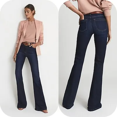£42 • Buy REISS Women HIGH RISE SKINNY FLARED Petite JEANS ALL SIZES RRP £135
