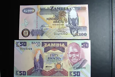 19862008 ZAMBIA 50100 KWACHA KM 28a38g SIGN 712 MNH • $5