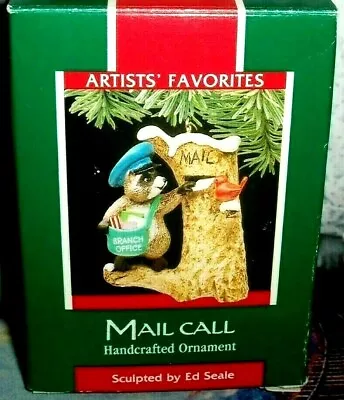 Mail Call`1989`Raccoon Is A Mail CarrierArtist FavoriteHallmark Tree Ornament • $9