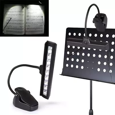 Battery Operated Music Stand Light 9 LED Super Bright Gooseneck Orchestra  • $34.92