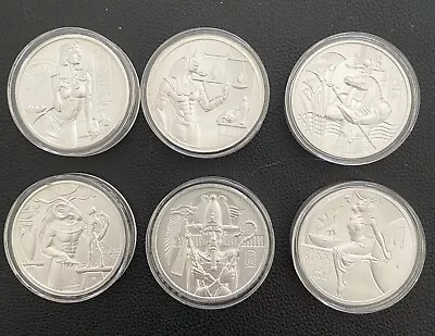 Egyptian God Series 1-6  2oz Silver Cleopatra Anubis Sobek KhnumOsiris... • $480