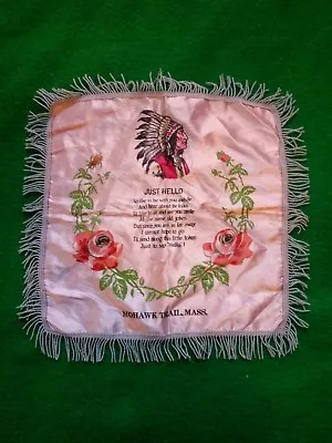 Vintage Souvenir Pillowcase◾*mohawk Trail Massachusetts*◾native American Theme • $10