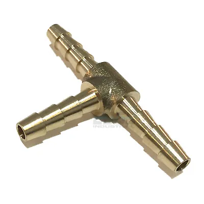 $8.88 • Buy 3/16 HOSE BARB TEE Brass Pipe 3 WAY T Fitting Thread Gas Fuel Water Air