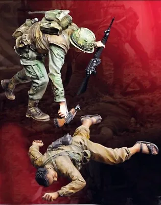 1/35 Resin Nam War US Soldier & Dead Enemy Unpainted Unassembled BL946 • $14.24