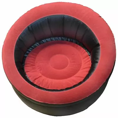 Single Inflatable Chair Blow Up Sofa Seat Lounger Gaming Pod Camping Lounge • £17.61