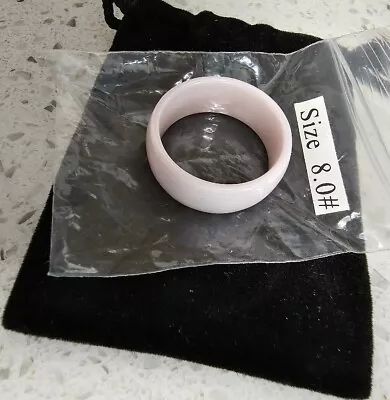 Womens Light Pink Ceramic Ring Size 8 • $20