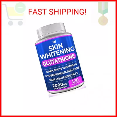 Glutathione Whitening Pills - 120 Capsules 2000mg Glutathione - Effective Skin L • $26