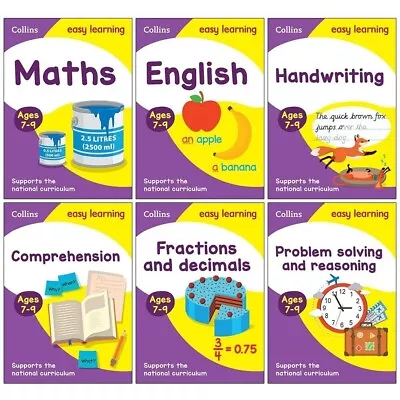 Collins Easy Learning KS2 6 Books Collection Ages 7-9: Ideal For Home Learning • £15.99