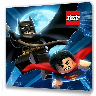 £7.49 • Buy Lego Batman  & Superman Canvas 10 X10   Framed Picture