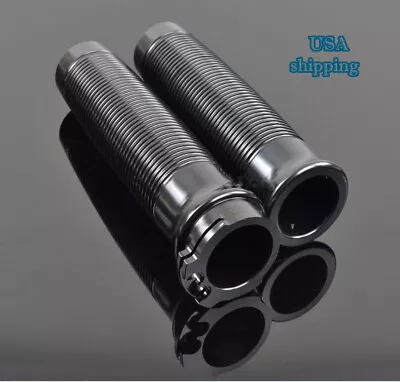 1'' 25mm Inch Motorcycle Black Handlebar Hand Grips For Harley Bobber Chopper • $17.23