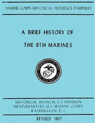 Brief History Of The 9th Marines Paperback By U.S. Marine Corps (COR); Strob... • $21.20