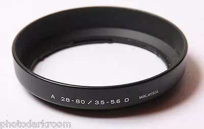 Minolta A 28-80 3.5-5.6 D Lens Hood Shade - Original - Malaysia - USED H26 • $11.95