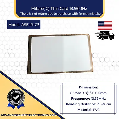 100Pcs Access Key Card Mifare(IC) Proximity Thin Card 13.56MHz 1K Capacity PVC • $35.99