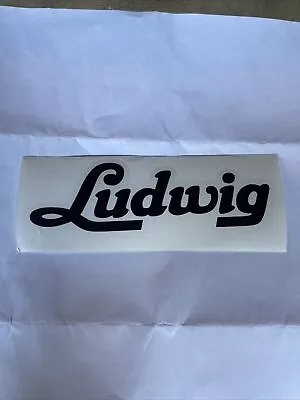 Ludwig Black Vintage 60's Logo For BASS DRUM SUPER QUALITY ITEM. Easy Install ! • $5.44