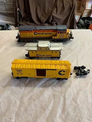 Lionel C&O Chessie System Train Locomotive # 8470 Boxcar #9740 Caboose #9167 • $97.63