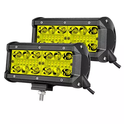 2X 7  400W Quad Row LED Pods Work Light Bar Combo Driving Reverse OffRoad UTV 6  • $33.99