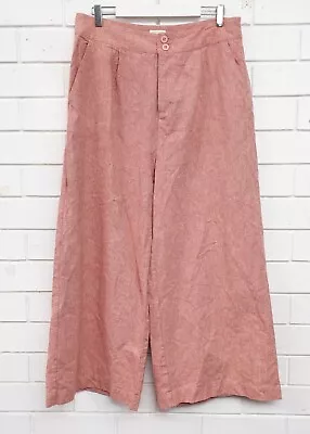 Women's Gorman Green Pink Long Wide Leg Pants Trousers W/ Pockets Size 14 • $39.95