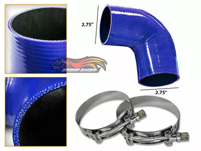 BLUE Silicone Elbow Coupler Hose 4 Ply 2.75  70 Mm Turbo Air Intake Intercooler • $15.29