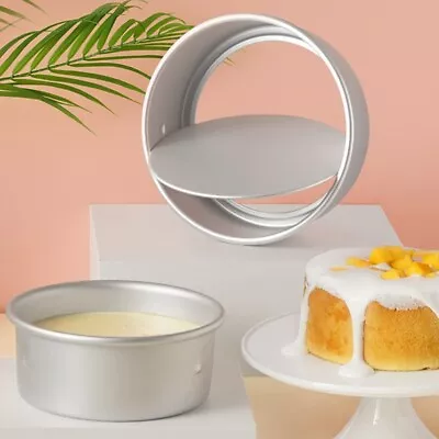 4/5/6/7/8Inch Round Cake Pan Tin Baking Mold Mould Removable Bottom Loose Base  • £6.94