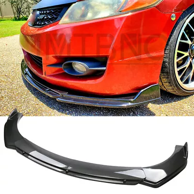 For Honda Civic Sedan Coupe Front Bumper Lip Splitter Chin Spoiler Carbon Fiber • £87.49