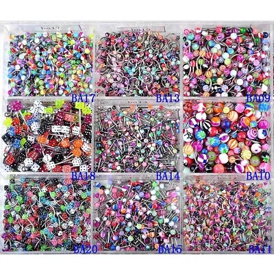 900 Wholesale Body Jewelry Lot Belly-Nose-Lip-Plugs-Eyebrow-CZ-Dice Piercings  • $107.36