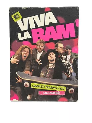 Viva La Bam: Complete Seasons 4 & 5 Uncensored ( 3 X DVD ) Special Features GOOD • $62.99