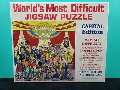 Vintage Worlds Most Difficult Jigsaw Puzzle Capital Edition Double Sided Buffalo • $14.95