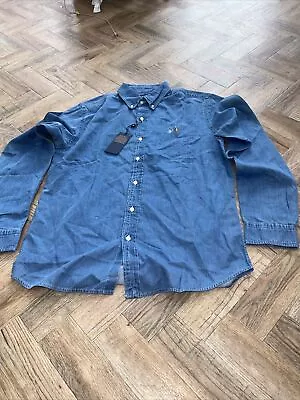 POLO RALPH LAUREN DENIM Shirt Fine Denim Shirt Large • £30