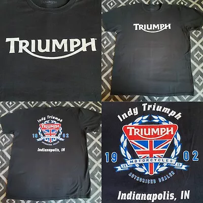 INDY TRIUMPH Licensed Motorcycle Dealership T-Shirt. XL Indianapolis NV Preowned • $29.95