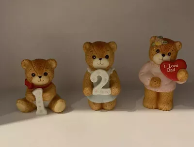 3 Enesco Lucy Rigg Lucy&Me Bears Vintage Baby Bears Birthday 1&2 & I Love U Dad • £9.64