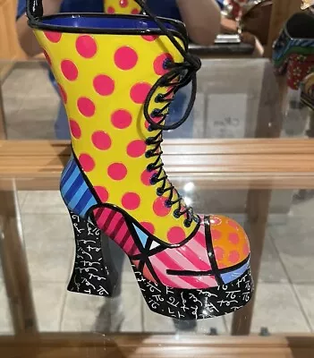 Romero Britto Laced Boot Figurine • $130