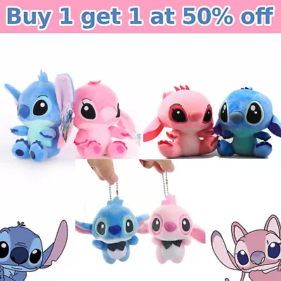 Mini Lilo And Stitch Plush Toy Soft Hanging Key Chain Kids Birthday Gift 20cm • £4.93