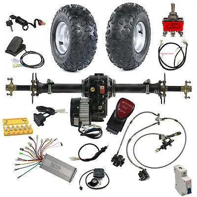 Go Kart Rear Axle Kit 48V 1000W Electric Differential Motor Wheels ATV Vehicle • $68.73