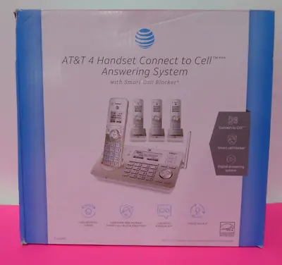 AT&T TL96487 DECT 6.0 4-Handset Cordless Phone System Call Block NEW AT&T • $38.99