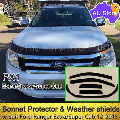 Weather Shields Bonnet Protector Ford Ranger PX Extra Super Space Cab 2012-2015 • $129